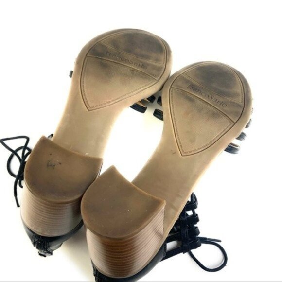 Franco Sarto Strappy Stacked Block Heel Caged Ankle - Picture 6 of 8